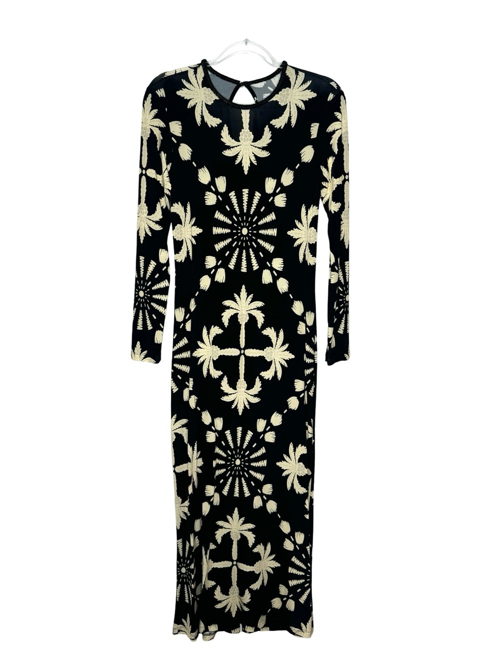 Johanna Ortiz | NWT Garden Warrior Ankle Dress Florals Black/Nude 4 - Picture 5 of 15